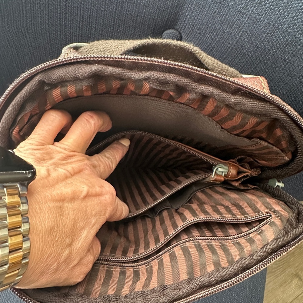 Rustic Dark Brown Purse Backpack - image 7